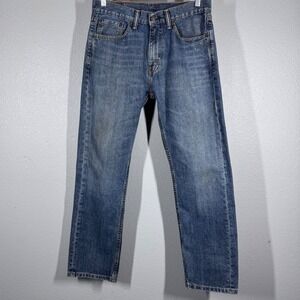 Levis 505 Mens 31x30 Regular Fit Straight Leg Jeans Medium Wash Blue Denim